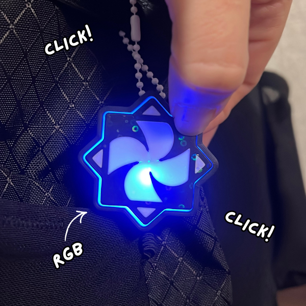 Flow Star RGB Clicker Keychain Trinket for Raves & Festivals with Click Sound and RGB Light Effect