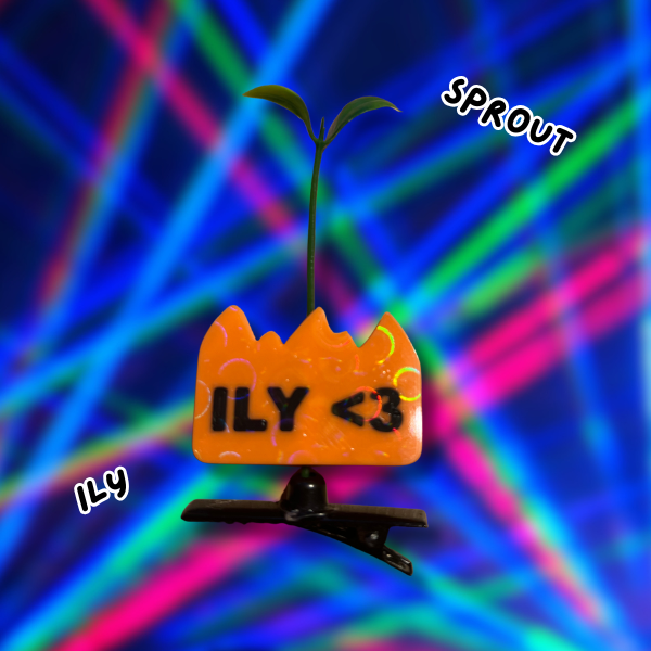 10 Pack Hot Sticker Text Sprout Hair Clips – Rave Flame Clips EDM Festival Accessory