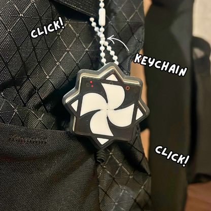 Flow Star RGB Clicker Keychain Trinket for Raves & Festivals with Click Sound and RGB Light Effect